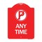 Signmission Designer Series Anytime No Parking, Red & White Aluminum Sign, 18" x 24", RW-1824-24342 A-DES-RW-1824-24342 - alternate 1